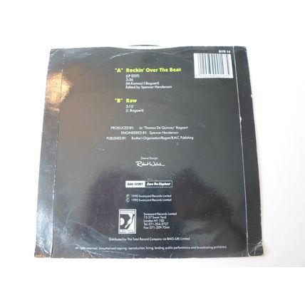 7" 1990. TECHNOTRONIC. FEATURING YA KID K. ROCKIN OVER THE BEAT. SWANYARD SYR 14