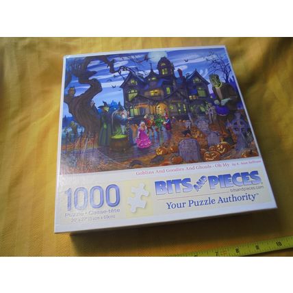HAUNTED HOUSE "Goblins & Goodies & Ghouls!" 1000 Piece PUZZLE! $25.00 Shipped!!