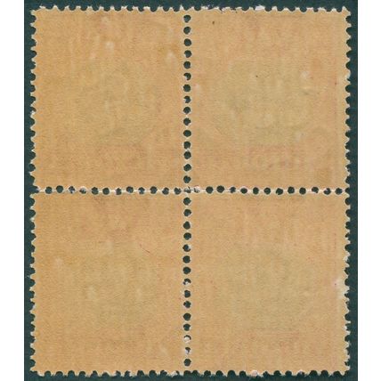 Victoria 1890 ½d dull blue & brown-lake Postage Due SGD1 MNH block x4