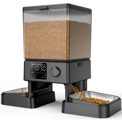 Oneisall Automatic Cat Feeder for 2 Cats, 20 Cups/5L Automatic Cat Food Dispense