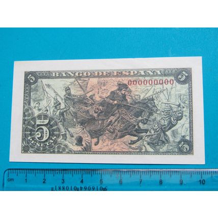 Espana Spain 1945 5 Pesetas Banknote Reproduction - 25
