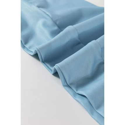 Light Blue Colorblock Striped Drop Shoulder Long Sleeve Top
