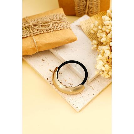 Gold Plated U-Shape Decor Vintage Hair Scrunchie