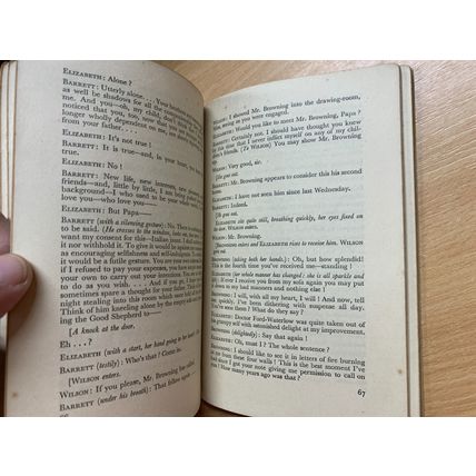 1956 RUDOLF BESIER "THE BARRETTS OF WIMPOLE STREET" DRAMA PLAY PB BOOK (P2)
