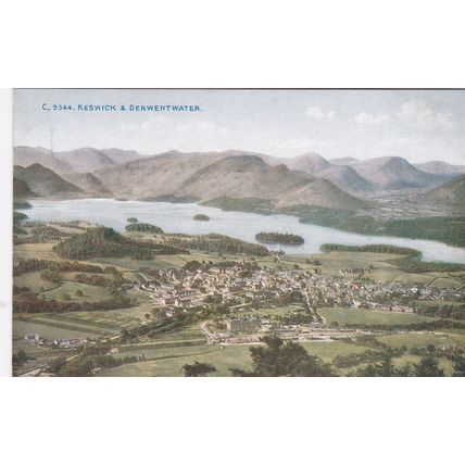 ED 480 KESWICK AND DERWENTWATER. PRINTED POSTCARD