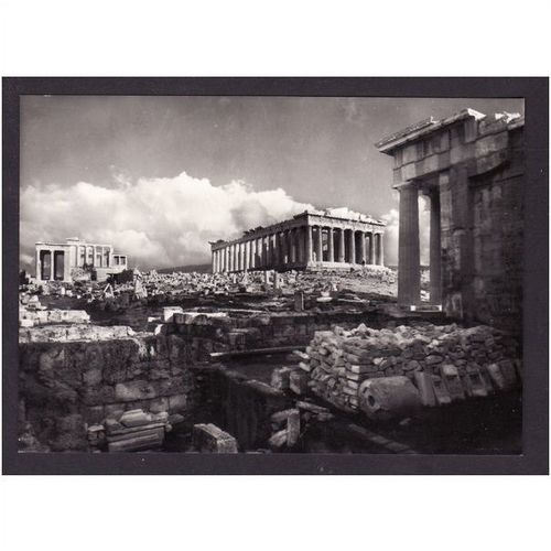 ATHENS - PROPYLAEA, PARTHENON AND ERECHTHEION BLACK WHITE REAL PHOTO UNUSED