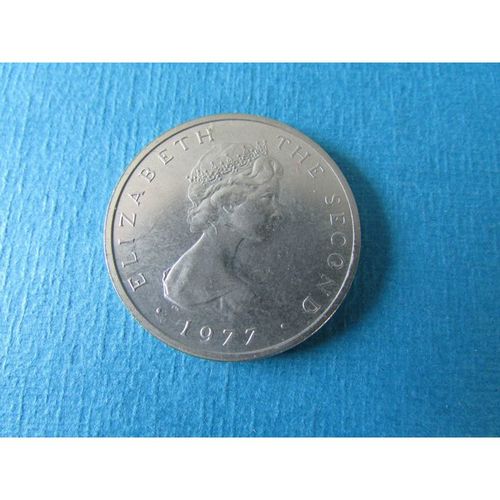 1977 QUEEN ELIZABETH II ISLE OF MAN TEN PENCE FREE POST. AS