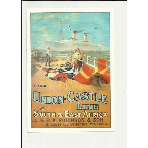 A Robert Opie Postcard ROSV 4 UNION-CASTLE LINE To South & East Africa