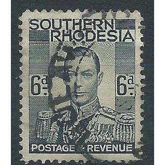 Southern Rhodesia 1937 SG44 6d Grey-Black Fine Used....