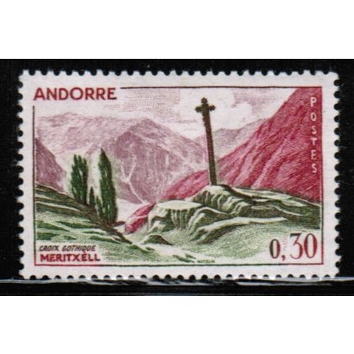 1961 Andorra - Cross at Meritxell 0.30fr - Sc# 148 Mint NH
