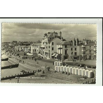 Sussex BOGNOR REGIS West Promenade Postcard (Valentine L.5400)