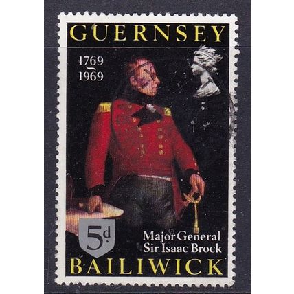 GUERNSEY 1969 BIRTH BICENTENARY SIR ISAAC BROOK 5d USED SG30