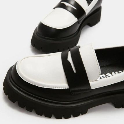 KOI VEGAN BIRCH MONOCHROME LOAFERS - BLACK/WHITE SIZE 6