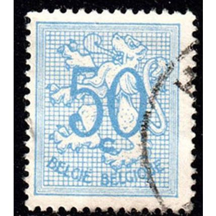 Belgium 1951 Heraldic Lion 50c Used Stamp. Numeral