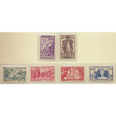 Madagascar Stamps Scott #191 To 196, Mint Hinged, 192, 194, & 195 Are NH