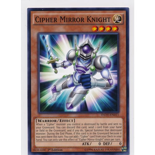 YuGiOh Invasion: Vengeance INOV-EN011 Cipher Mirror Knight 1st Edition
