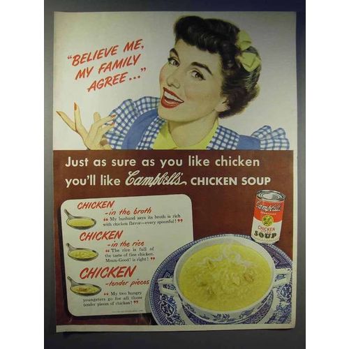 1950 Campbell's Chicken with Rice Soup Ad - My Family