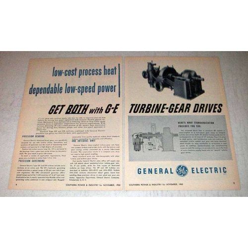 1950 General Electric Turbine-Gear Drives Ad - Low-Cost