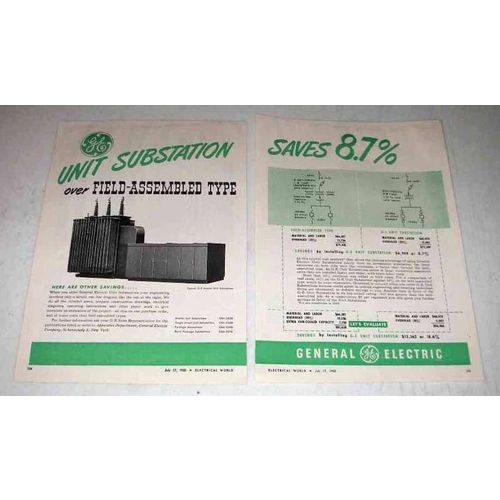 1950 General Electric Unit Substation Ad - Saves 8.7%