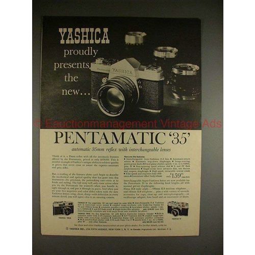1960 Yashica Pentamatic 35 Camera Ad - Proudly Presents
