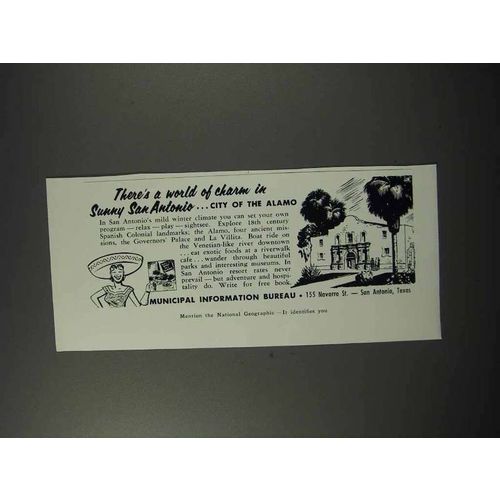 1960 San Antonio Texas Tourism Ad - World of Charm