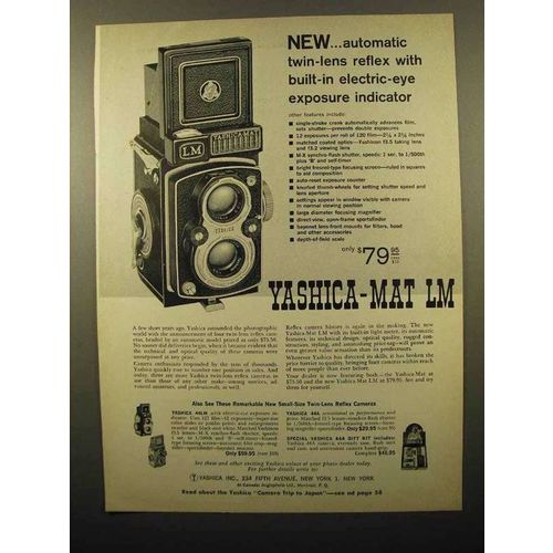 1960 Yashica-Mat LM Camera Ad - Electric-Eye