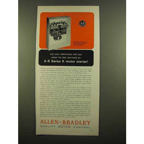 1965 Allen-Bradley Bulletin 705 Reversing Starter Ad