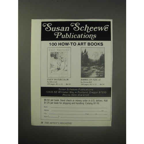 1990 Susan Scheewe Publcations Ad - 100 How-to Art Books