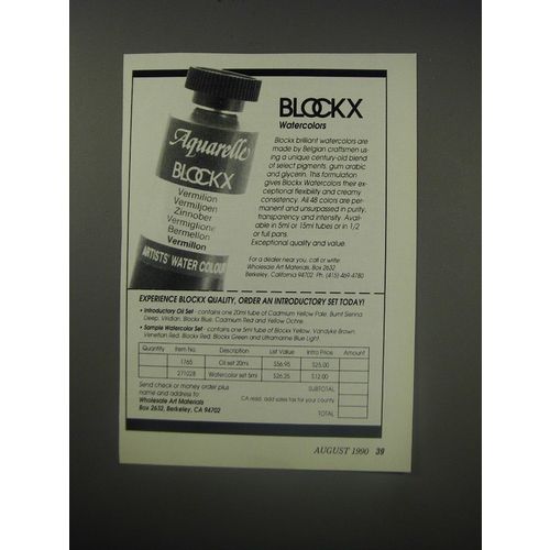 1990 BlockX Watercolors Ad