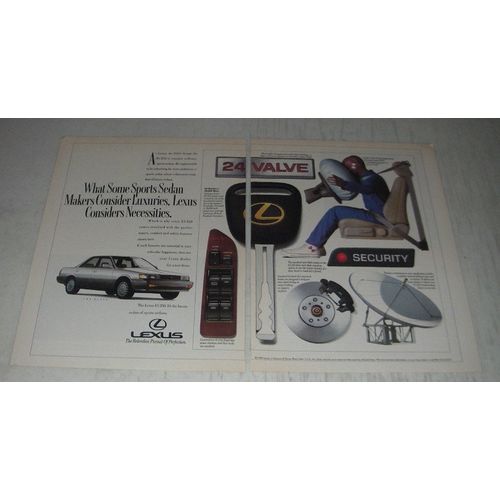 1991 Lexus ES 250 Car Ad - What some sports sedan makers consider luxuries