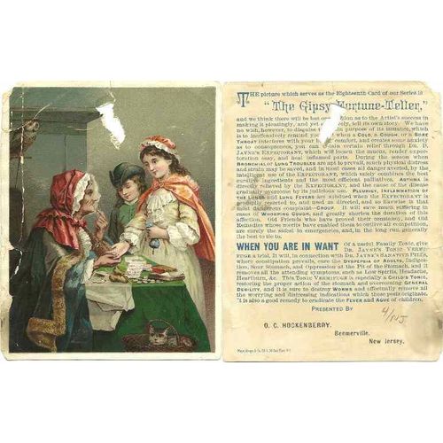 New Jersey Beemerville Victorian Trade Card O. C. Hockenberry~39