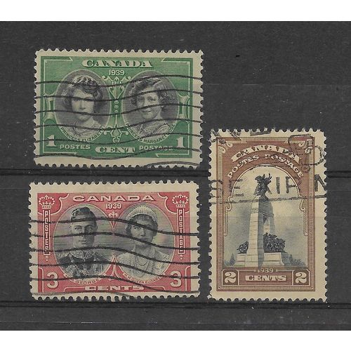 Canada.1939 Royal Visit set of 3.Fine Used.Sept19