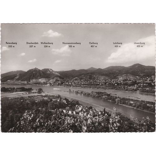 6x4 Continental size RP postcard seven mountains on the Rhine Germany
