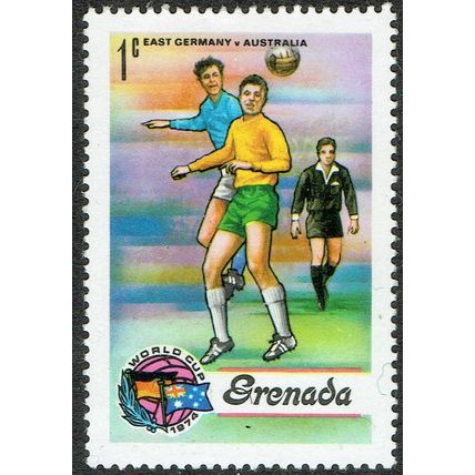Grenada 1974 World Cup Football 1c Multicoloured SG620 MM