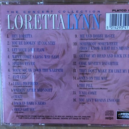 The Concert Collection, Loretta Lynn New, Audio CD