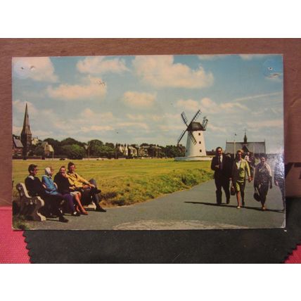 PROMENADE & GREEN, LYTHAM St. ANNES, LANCASHIRE .. used postcard 1971 pm =
