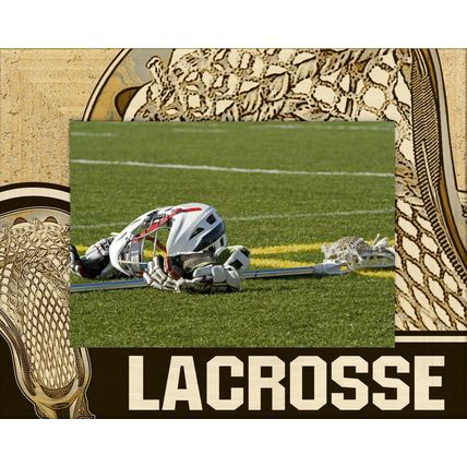 Lacrosse Laser Engraved Wood Picture Frame Landscape (5 x 7)