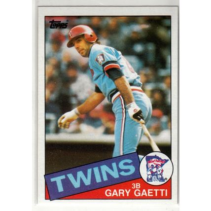 1985 Topps Baseball card 304 Gary Gaetti