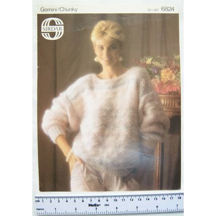 Vintage: Sirdar 6824 sweater, chunky