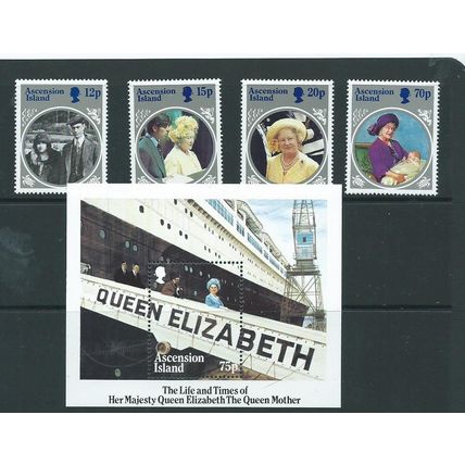ascension island royalty omnibus sg376 sg 376 snd sg ms380 mnh setqueen mum