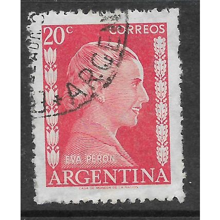 ARGENTINA REP 1952 20c RED EVA PERON SG 837 FINE USED#