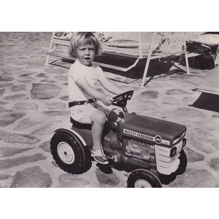 Prince Johan Friso With Toy Truck Tractor Real Photo Postcard
