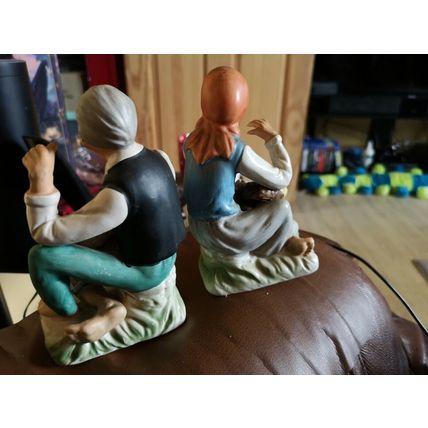 Pair Of Ceramic Figures Fruit Sellers