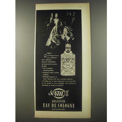 1956 No. 4711 Kolnisch Eau de Cologne Advertisement - safeguard your perfection