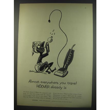 1956 Hoover Vacuum Cleaner Ad - Almost everywhere you travel