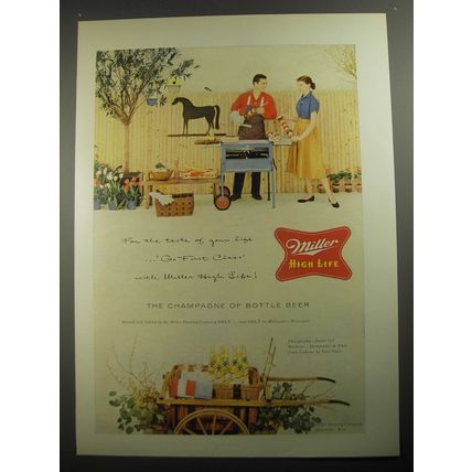 1956 Miller High Life Beer Ad - For the taste of your life