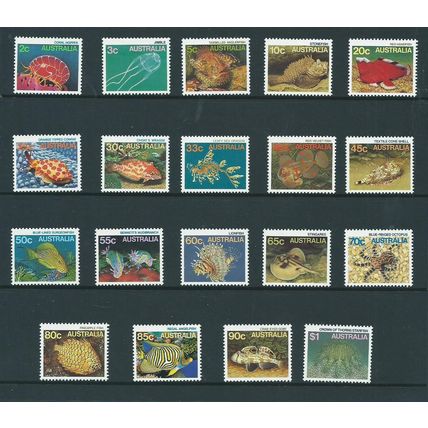 australia stamps mnh 1984 sg919 sg 919 marine life full set of 19