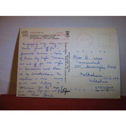 multiview, PARIS, FRANCE used postcard 1985 postmark =