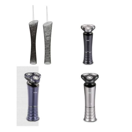 HTC Mens Shaver Tripple Head Washable Stainless Steel Blade Shave USB Charging