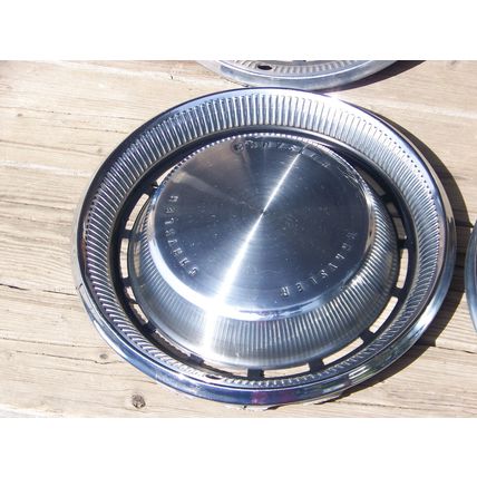 1970 70 Chrysler Hub Caps (4) OEM 15" Hollander #349 New Yorker Town & Country